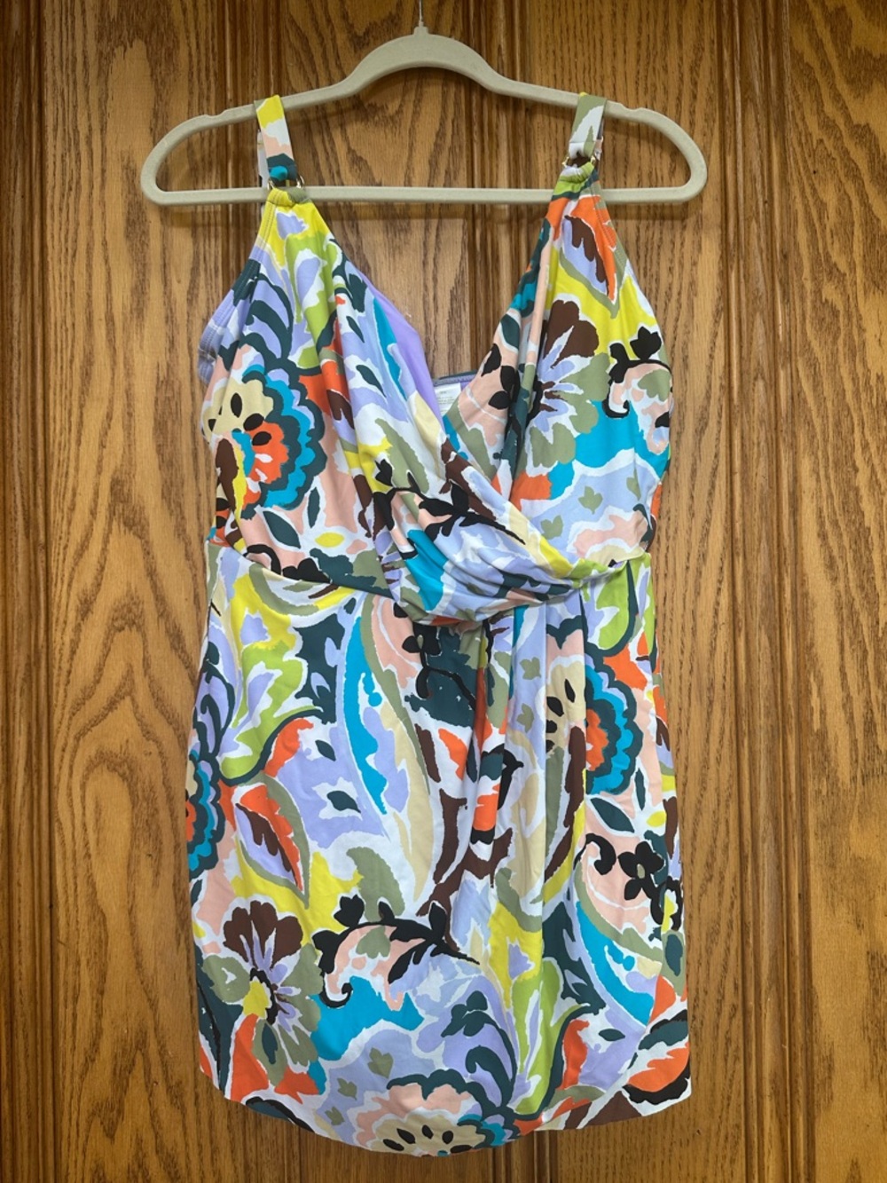 Anne Cole Plus size Multicolor Floral One-Piece Swimsuit swim dress size 18W